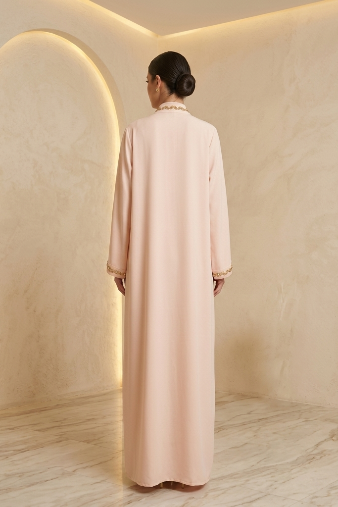 Golden Grace Embroidered Abaya