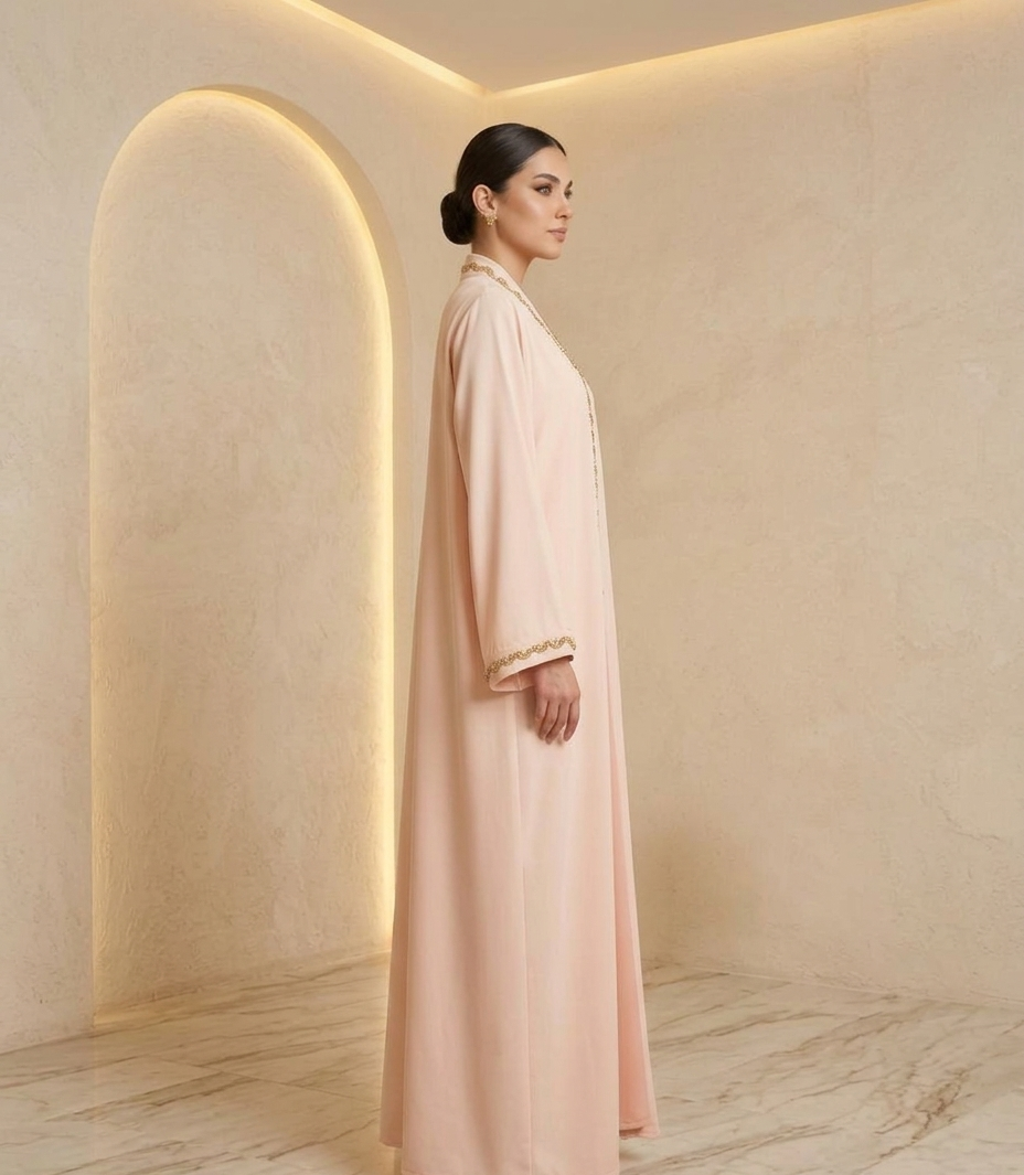 Golden Grace Embroidered Abaya